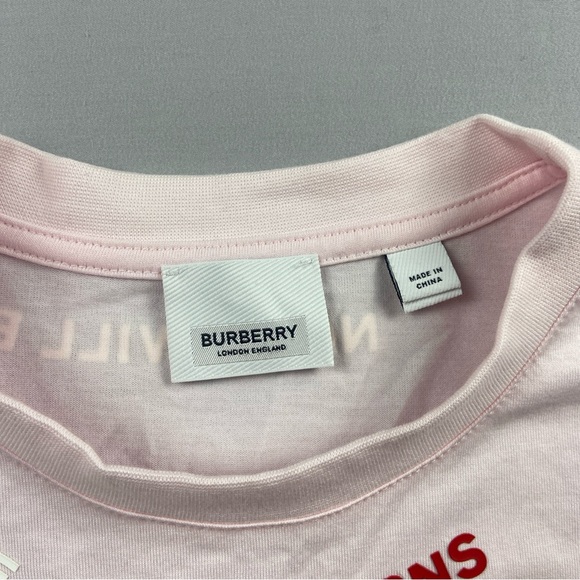 Burberry Oversized Pink T Shirt Size Adult Extra Small XS Unicorn Unisex London - Picture 2 of 9